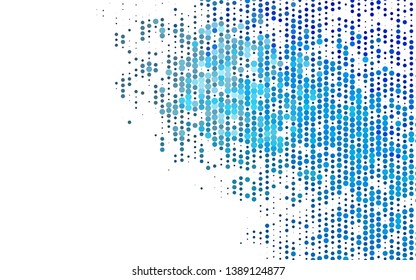 Light BLUE vector background with bubbles. Abstract illustration with colored bubbles in nature style. Pattern for ads, booklets.
