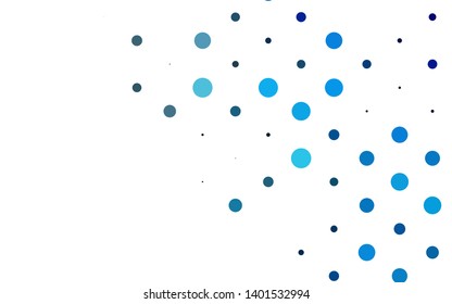 Light BLUE vector background with bubbles. Glitter abstract illustration with blurred drops of rain. Pattern for beautiful websites.