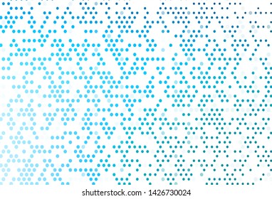 Light BLUE vector background with bubbles. Beautiful colored illustration with blurred circles in nature style. Pattern for ads, leaflets.