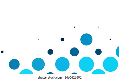 Light BLUE vector background with bubbles. Blurred bubbles on abstract background with colorful gradient. Pattern for ads, leaflets.