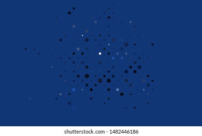 Light BLUE vector background with bubbles. Glitter abstract illustration with blurred drops of rain. Template for your brand book.