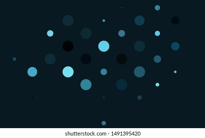 Light BLUE vector background with bubbles. Beautiful colored illustration with blurred circles in nature style. Pattern for ads, leaflets.