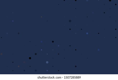 Light BLUE vector background with bubbles. Glitter abstract illustration with blurred drops of rain. Pattern of water, rain drops.