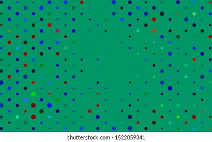 Light BLUE vector background with bubbles. Glitter abstract illustration with blurred drops of rain. Pattern for beautiful websites.