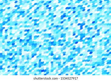 Light BLUE vector background with bubbles. Abstract illustration with colored bubbles in nature style. Design for your business advert.