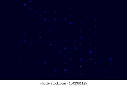 Light BLUE vector background with bubbles. Glitter abstract illustration with blurred drops of rain. Design for business adverts.