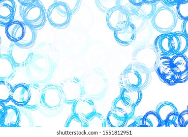 Light BLUE vector background with bubbles. Blurred bubbles on abstract background with colorful gradient. Design for poster, banner of websites.