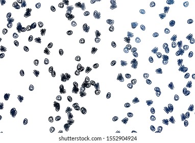 Light BLUE vector background with bubbles. Blurred decorative design in abstract style with bubbles. Pattern for beautiful websites.