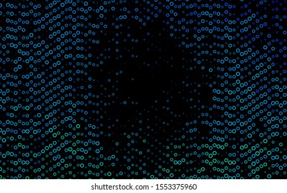 Light BLUE vector background with bubbles. Abstract illustration with colored bubbles in nature style. Pattern for ads, leaflets.