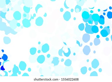 Light BLUE vector background with bubbles. Blurred decorative design in abstract style with bubbles. Design for your business advert.