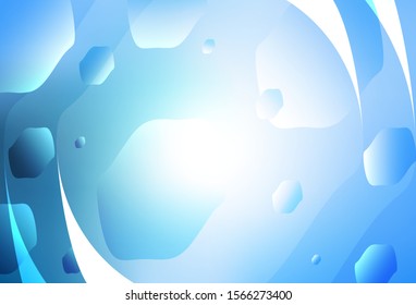 Light BLUE vector background with bubbles. Beautiful colored illustration with blurred circles in nature style. Beautiful design for your business advert.