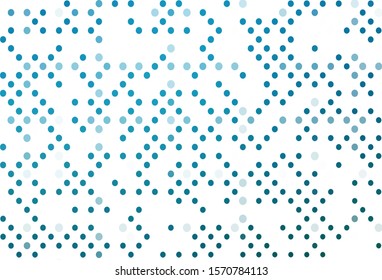 Light BLUE vector background with bubbles. Glitter abstract illustration with blurred drops of rain. Pattern of water, rain drops.