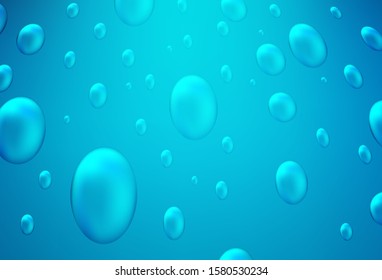 Light BLUE vector background with bubbles. Blurred bubbles on abstract background with colorful gradient. The pattern can be used for beautiful websites.