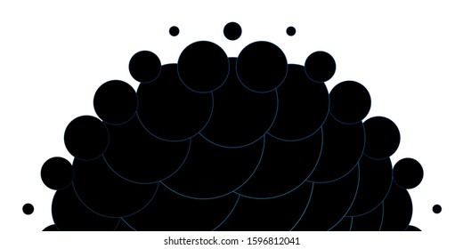 Light BLUE vector background with bubbles. Abstract decorative design in gradient style with bubbles. New template for a brand book.