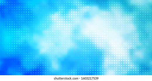 Light BLUE vector background with bubbles. Illustration with set of shining colorful abstract spheres. Pattern for websites.