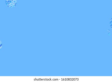 Light BLUE vector background with bubbles. Illustration with set of shining colorful abstract circles. New template for your brand book.