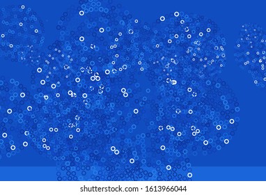 Light BLUE vector background with bubbles. Blurred bubbles on abstract background with colorful gradient. Design for poster, banner of websites.