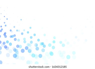 Light BLUE vector background with bubbles. Beautiful colored illustration with blurred circles in nature style. Pattern for beautiful websites.