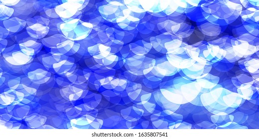 Light BLUE vector background with bubbles. Abstract decorative design in gradient style with bubbles. Pattern for booklets, leaflets.