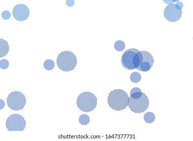 Light BLUE vector background with bubbles. Blurred bubbles on abstract background with colorful gradient. Pattern for beautiful websites.