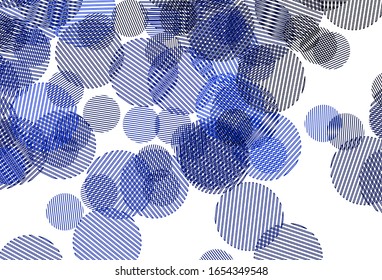 Light BLUE vector background with bubbles. Blurred bubbles on abstract background with colorful gradient. Pattern for beautiful websites.