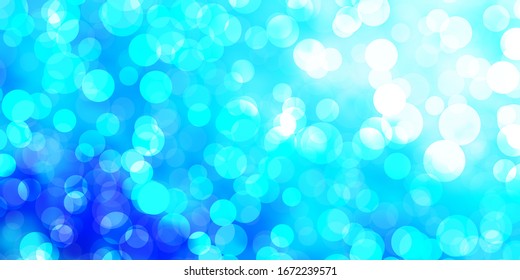 Light BLUE vector background with bubbles. Abstract colorful disks on simple gradient background. Design for posters, banners.
