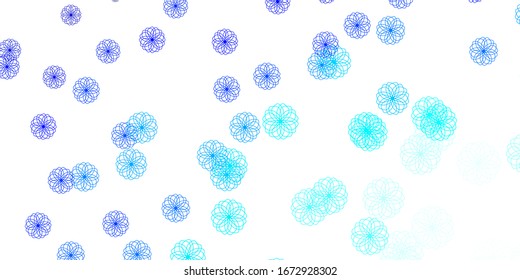 Light BLUE vector background with bubbles. Colorful illustration with gradient dots in nature style. Design for your commercials.
