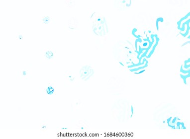 Light BLUE vector background with bubbles. Blurred bubbles on abstract background with colorful gradient. Pattern for beautiful websites.