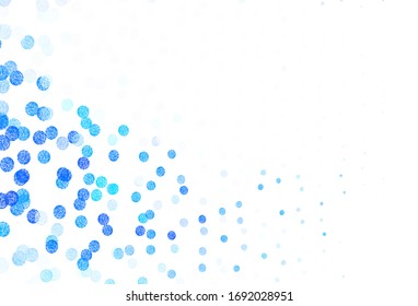 Light BLUE vector background with bubbles. Modern abstract illustration with colorful water drops. Pattern for ads, leaflets.
