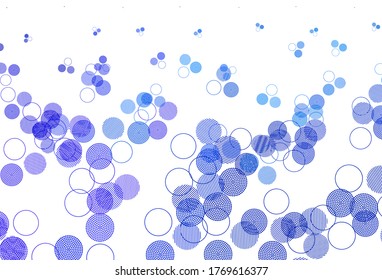 Light BLUE vector background with bubbles. Blurred decorative design in abstract style with bubbles. Design for your business advert.