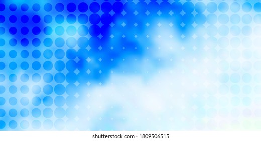 Light BLUE vector background with bubbles. Abstract illustration with colorful spots in nature style. Pattern for business ads.