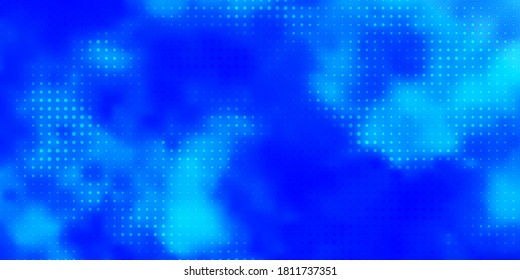 Fondo vectorial AZUL claro con burbujas. Ilustración con un conjunto de esferas abstractas coloridas y brillantes. Patrón para sitios web.