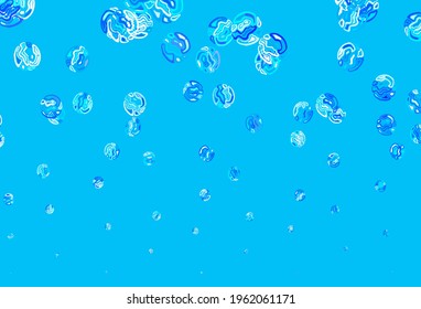 Light BLUE vector background with bubbles. Illustration with set of shining colorful abstract circles. New template for your brand book.