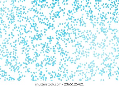 Light BLUE vector background with bubbles. Beautiful colored illustration with blurred circles in nature style. Template for your brand book.