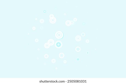 Light BLUE vector background with bubbles. Illustration with set of shining colorful abstract circles. Design for poster, banner of websites.