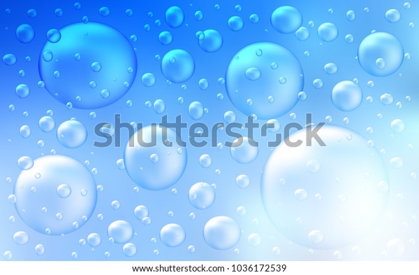 Light Blue Vector Background Bubbles Illustration Stock Vector