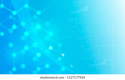 Light blue vector background with cells in a grid