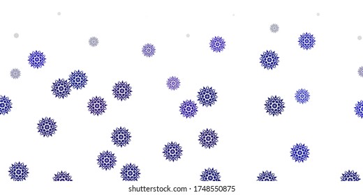 Light blue vector background with christmas snowflakes. Gradient colorful illustration with snow elements in xmas style. Xmas design for business.