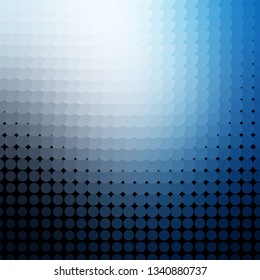 Light BLUE vector background with circles. Colorful illustration with gradient dots in nature style. Design for your commercials.