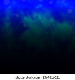 Light BLUE vector background with circles. Illustration with set of shining colorful abstract spheres. Pattern for business ads.