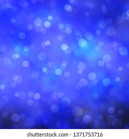 Light BLUE vector background with circles. Glitter abstract illustration with colorful drops. Pattern for wallpapers, curtains.