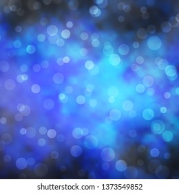 Light BLUE vector background with circles. Illustration with set of shining colorful abstract spheres. Pattern for wallpapers, curtains.