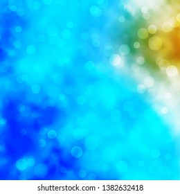Light BLUE vector background with circles. Abstract decorative design in gradient style with bubbles. Pattern for websites, landing pages.