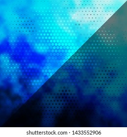 Light BLUE vector background with circles. Illustration with set of shining colorful abstract spheres. Design for posters, banners.
