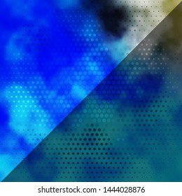 Light BLUE vector background with circles. Abstract colorful disks on simple gradient background. Design for posters, banners.