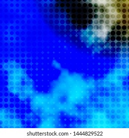 Light BLUE vector background with circles. Abstract illustration with colorful spots in nature style. Design for your commercials.