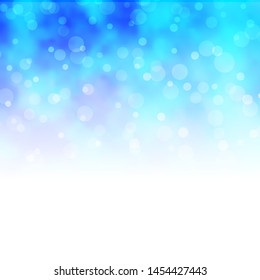 Light BLUE vector background with circles. Colorful illustration with gradient dots in nature style. New template for your brand book.
