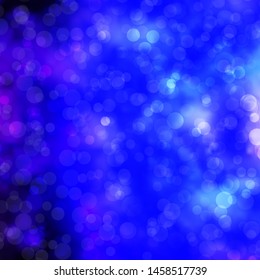 Light BLUE vector background with circles. Abstract decorative design in gradient style with bubbles. Pattern for booklets, leaflets.
