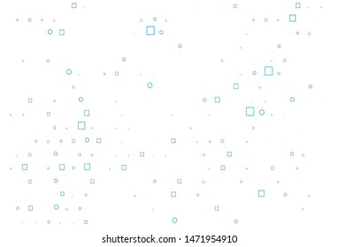 Light BLUE vector background with circles, rectangles. Illustration with set of shining colorful abstract circles, cubes. Design for posters, banners.