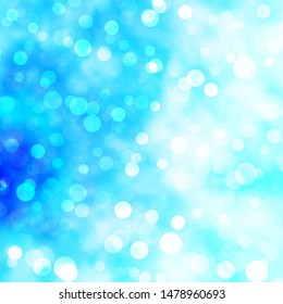 Light BLUE vector background with circles. Abstract decorative design in gradient style with bubbles. Design for your commercials.